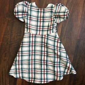 Ivy City Co Plaid Puff Sleeve Dress